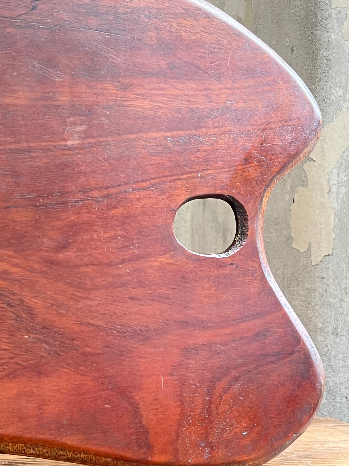 Early 20thC Mahogany Artists Palette