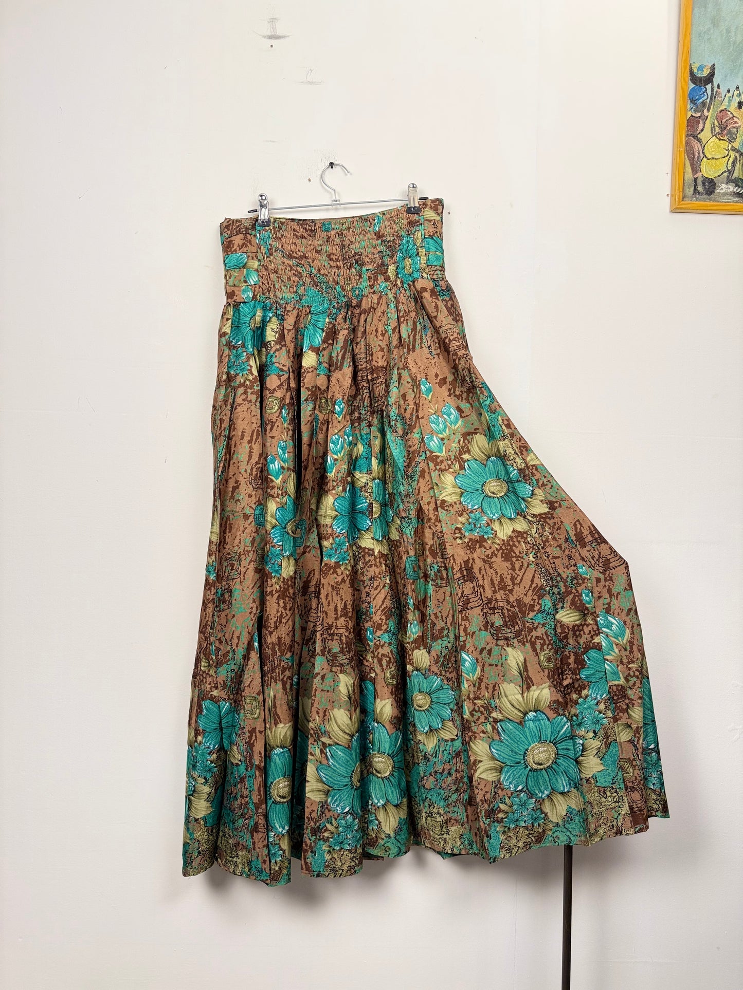 Vintage Saree Silk Pleated Skirt