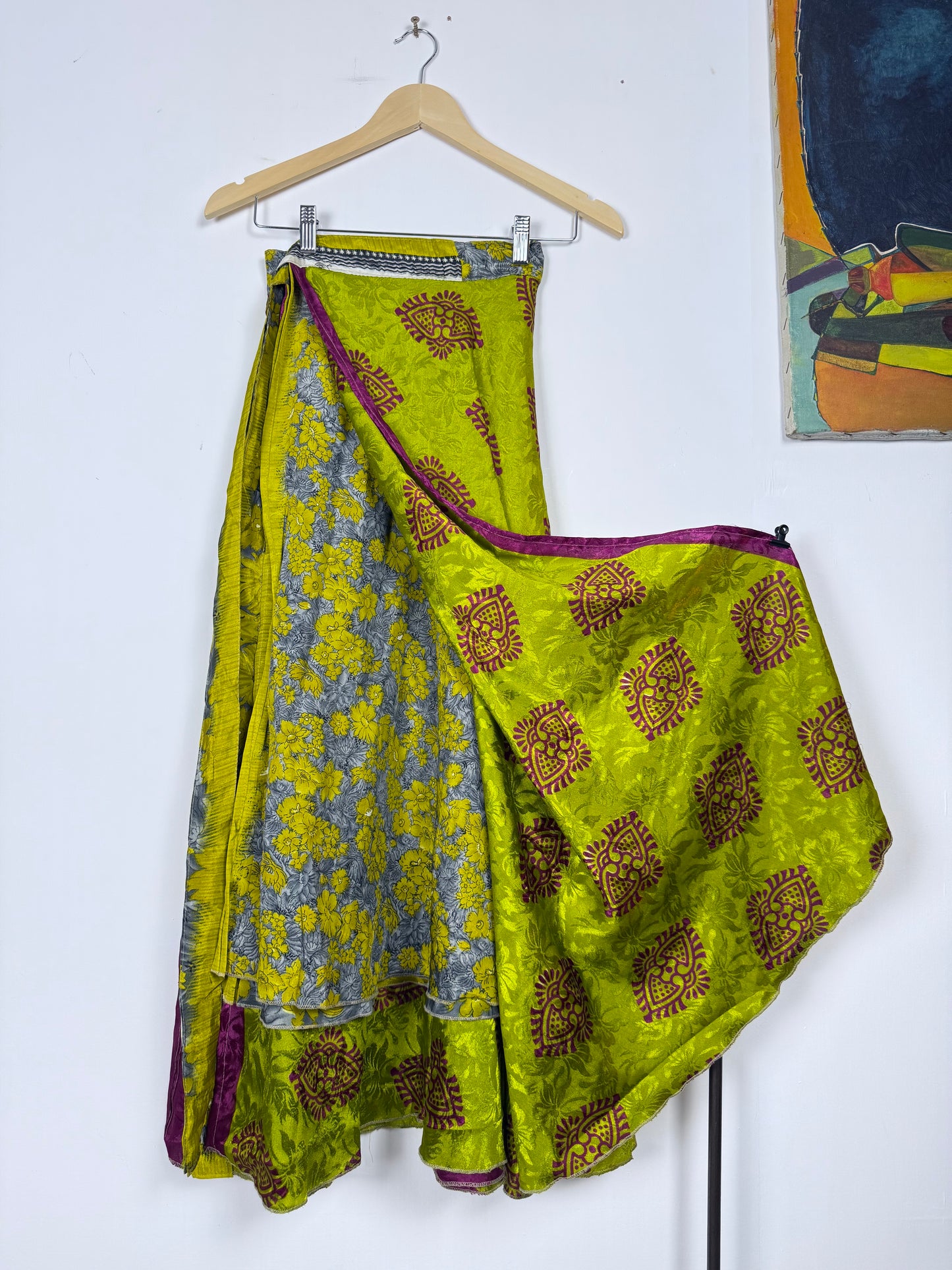 Vintage Saree Silk Wrap Skirt