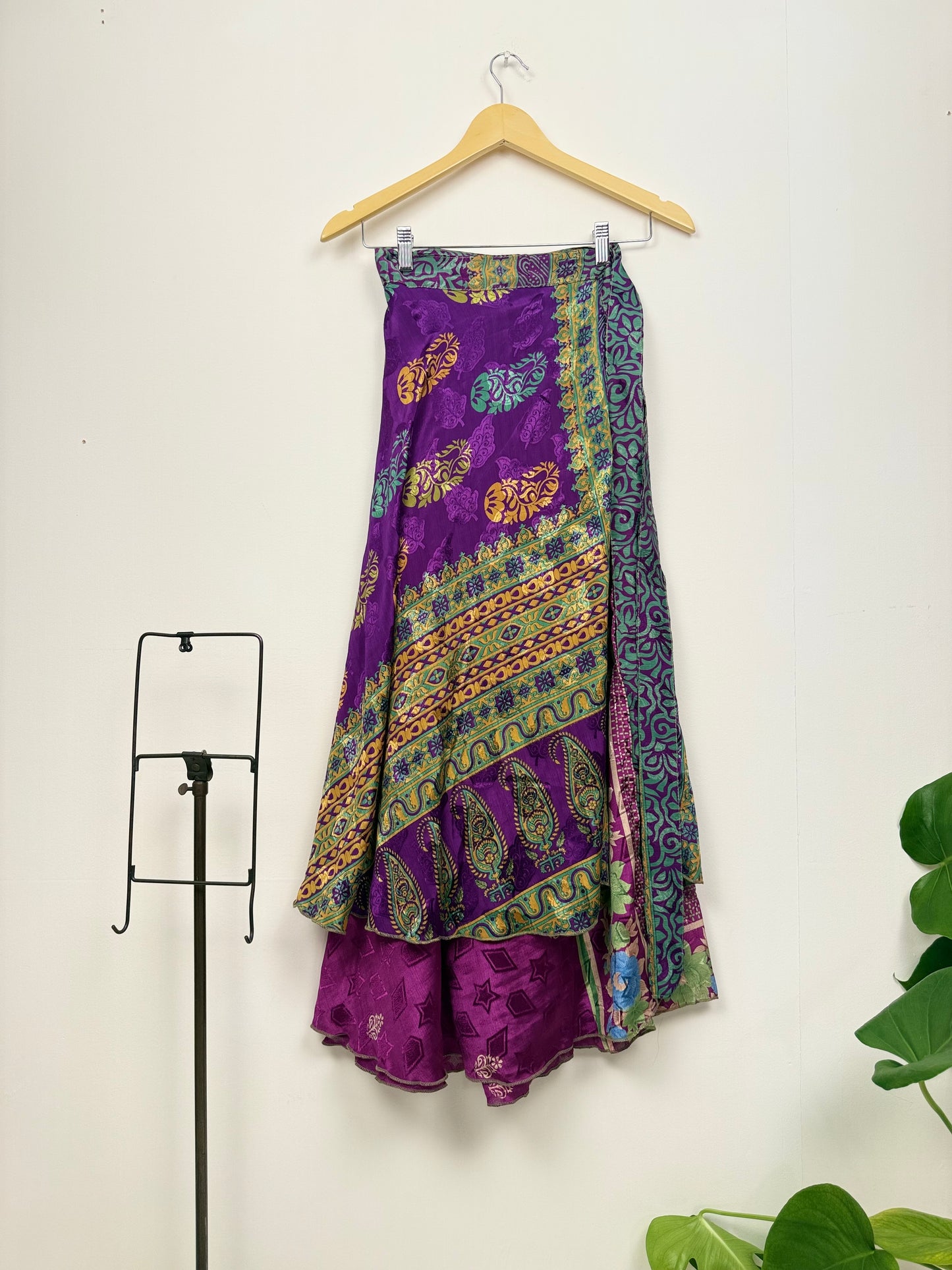 Vintage Saree Silk Wrap Skirt