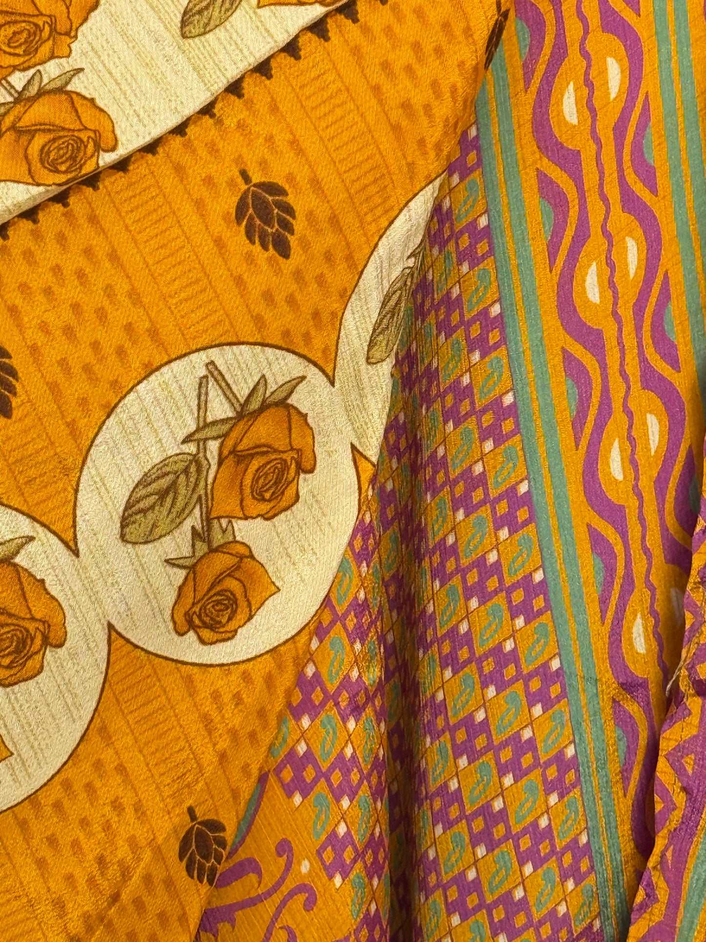 Vintage Saree Silk Wrap Skirt