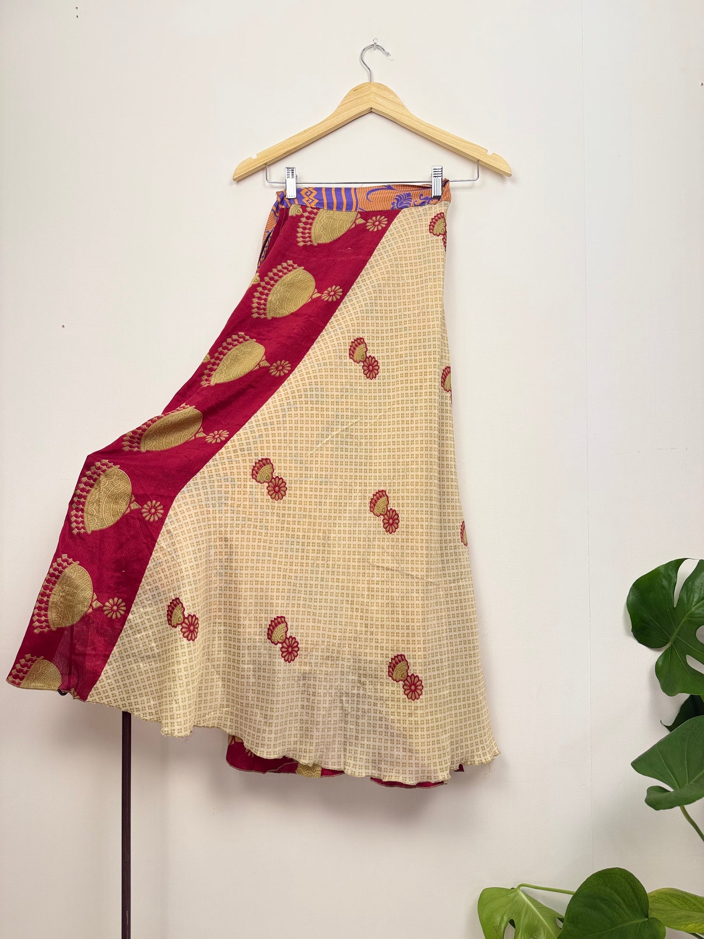 Vintage Saree Silk Wrap Skirt