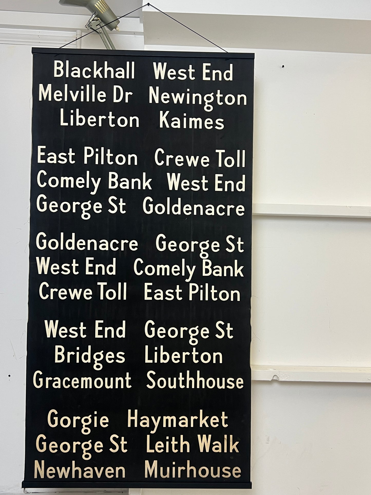 Edinburgh Destination Bus Blind - Blackhall