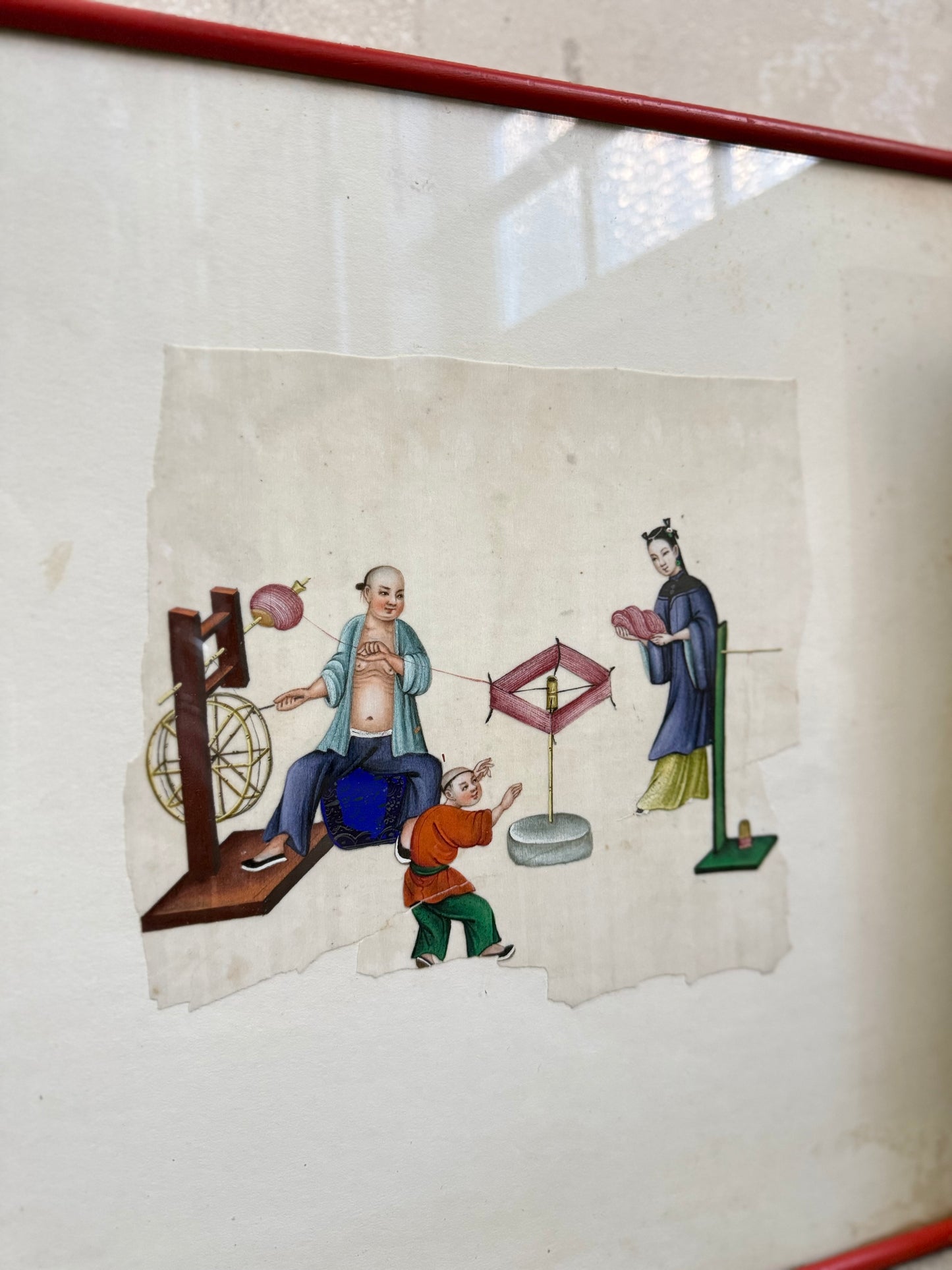 A pair of 19thC Chinese Watercolours on Pith