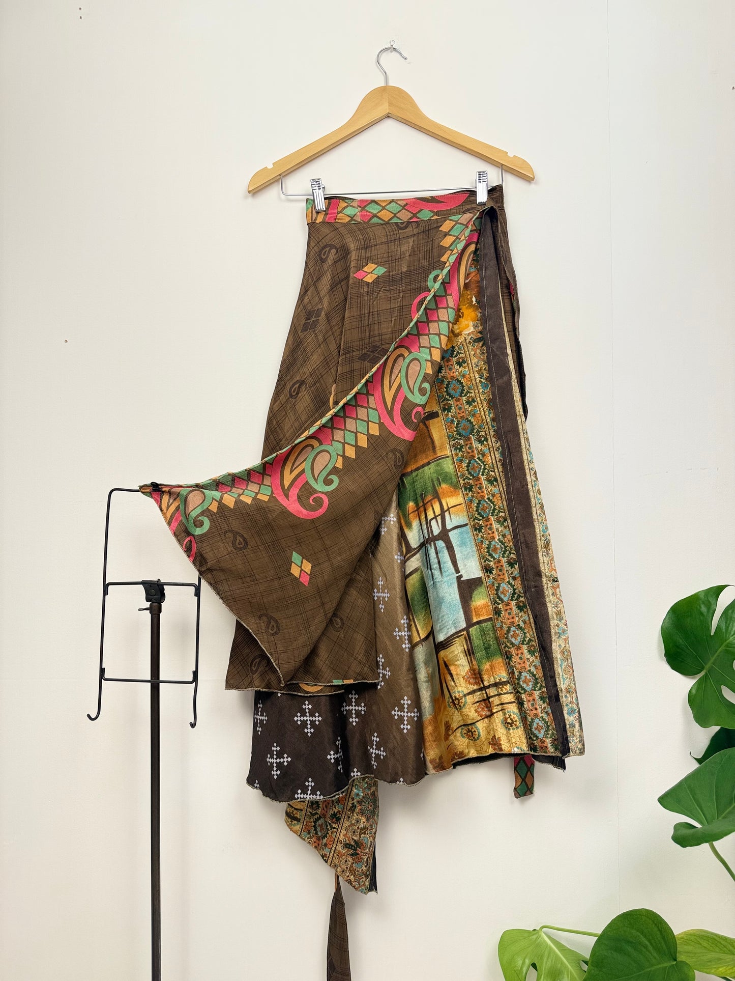 Vintage Saree Silk Wrap Skirt