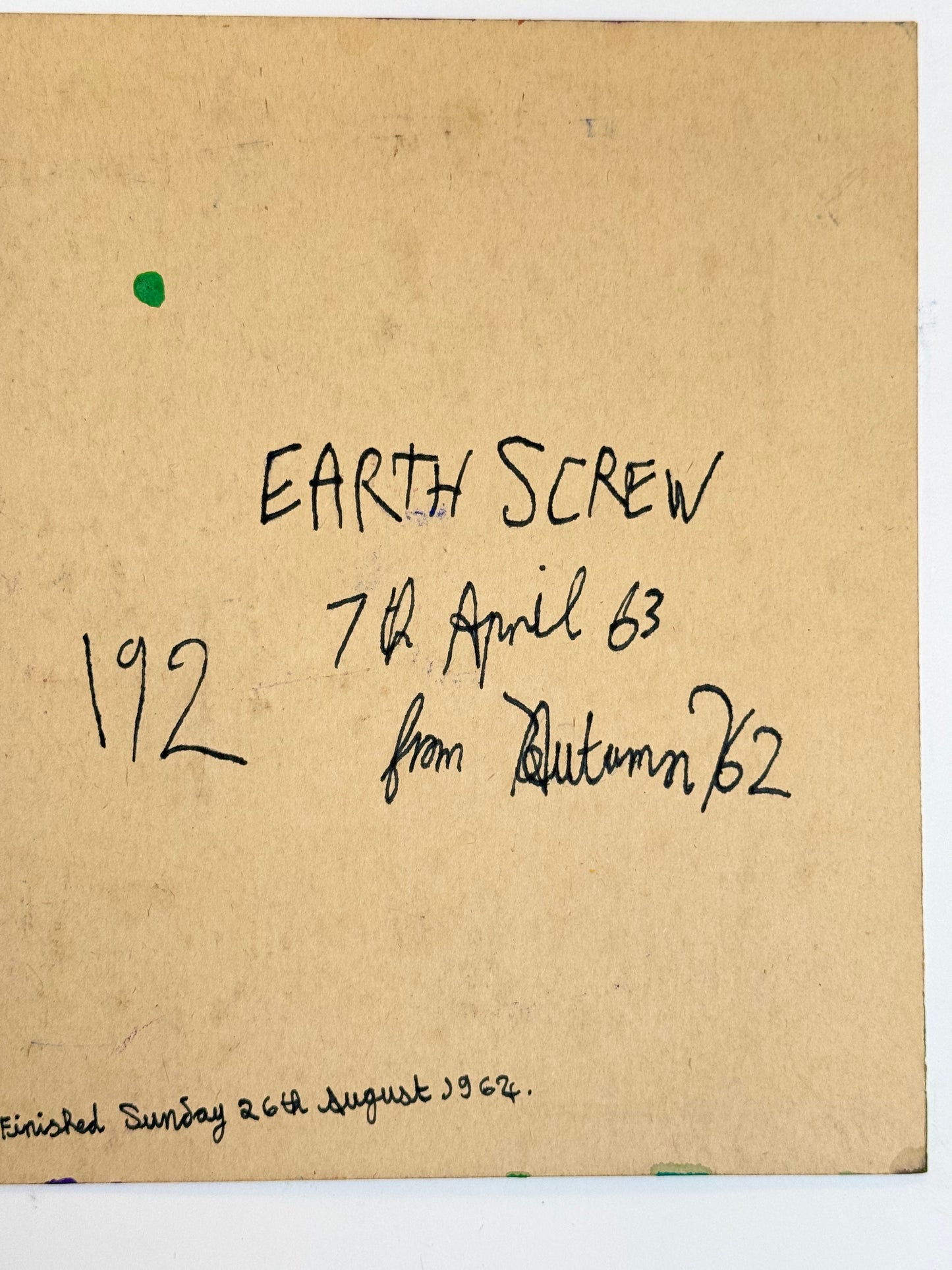 No.192 Earth Screw - PETER CROTTY, British | 1943-present