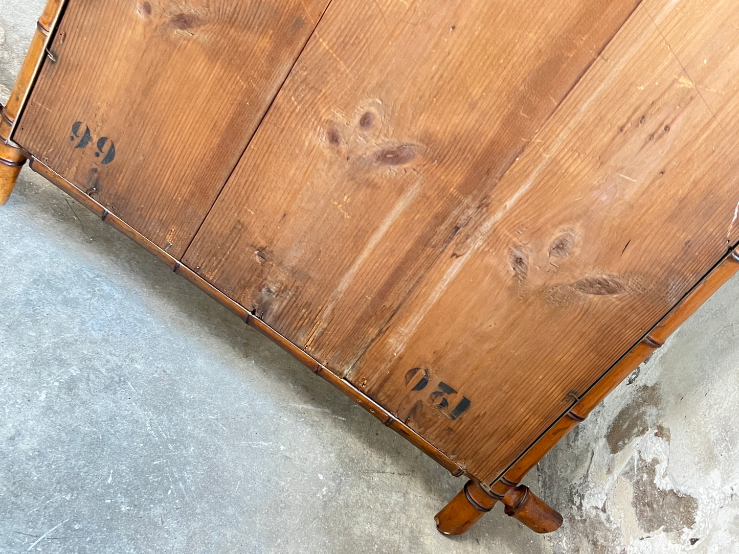 Large scale 19thC French Faux Bamboo Mirror