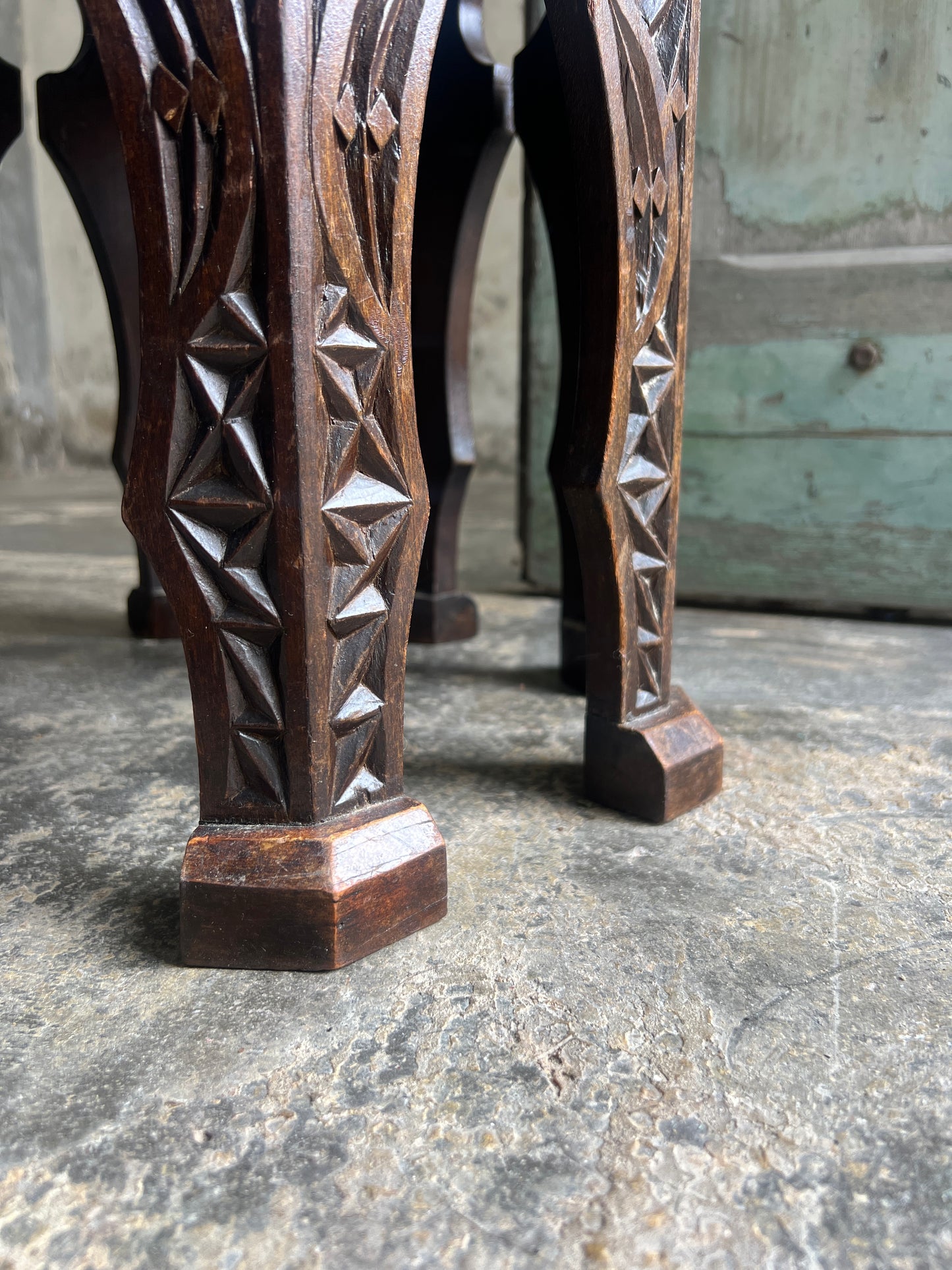 A Carved Mahogany Moorish Side Table - Early 20thC