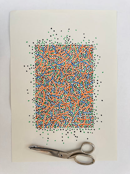 Pointillist Ink on Paper Original Artwork No.21 - ARTHUR ALLAN WILSON, Scottish | 1944-2024