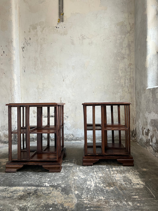 Pair of Compact Revolving Bookcases