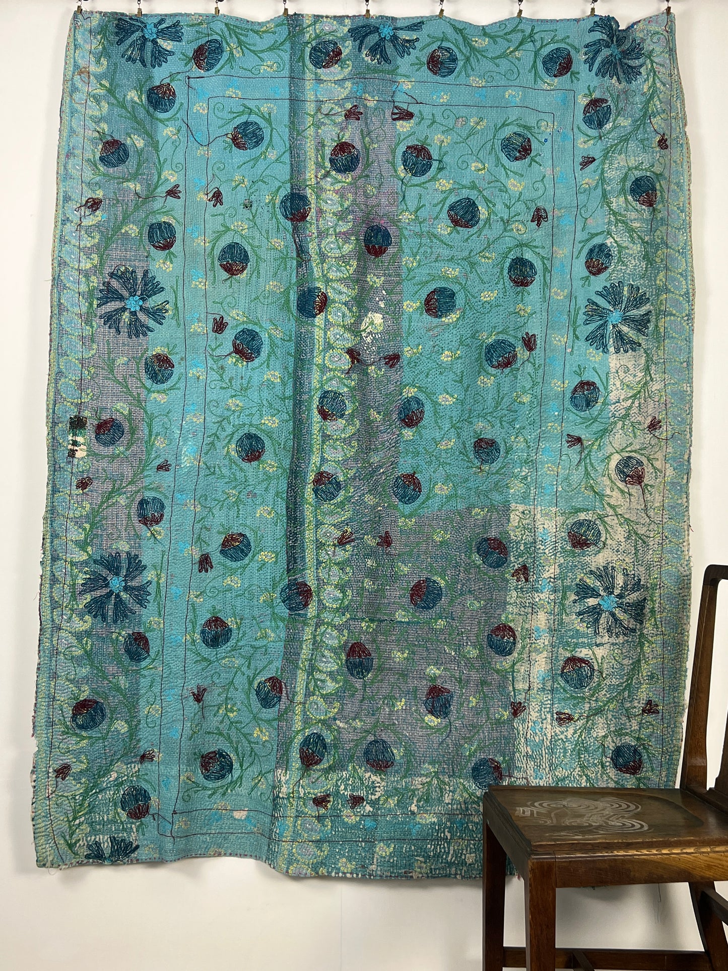 Vintage Kantha Suzani Quilt