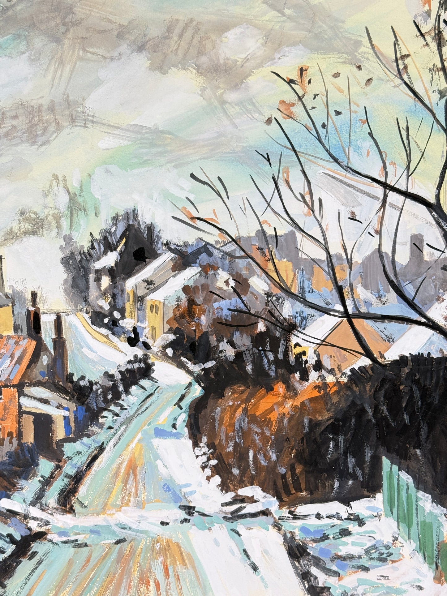 Colour Wash Landscape after Pissarro Original Artwork No.406 - ARTHUR ALLAN WILSON, Scottish | 1944-2024
