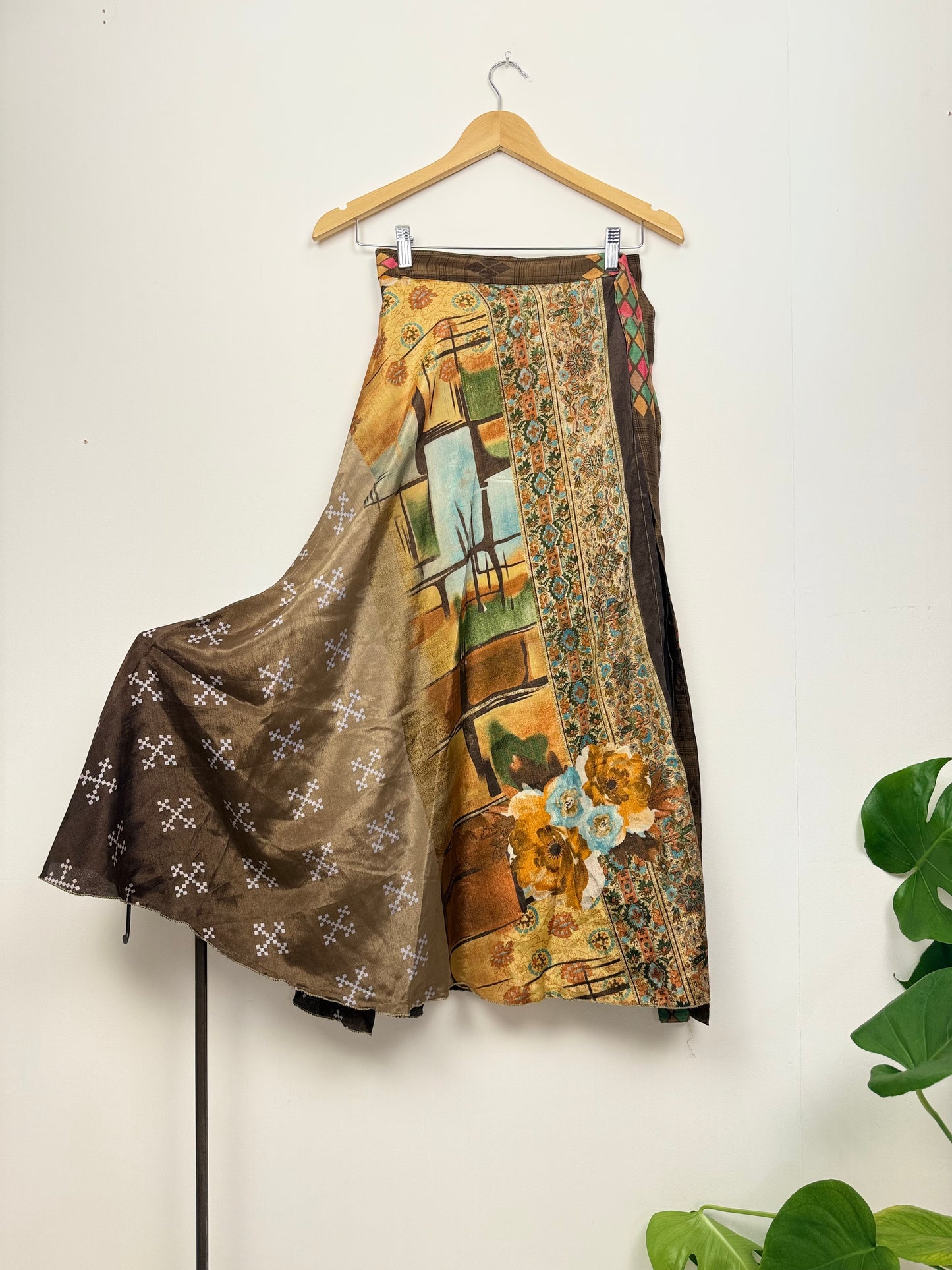 Vintage Saree Silk Wrap Skirt