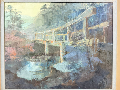 The Bridge, 1964 | Hans Hedley | British Modernist Oil Painting