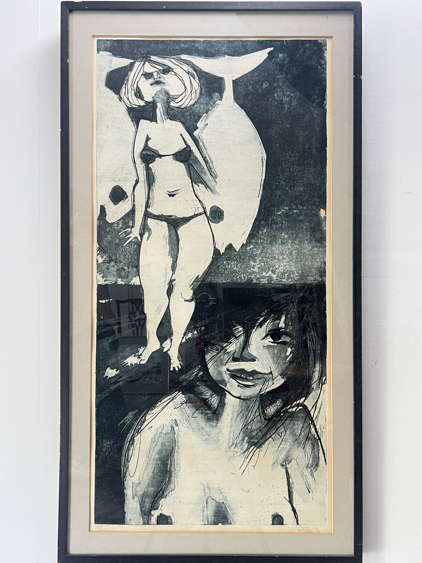Two Ladies Aquatint Engraving | Dutch 1961