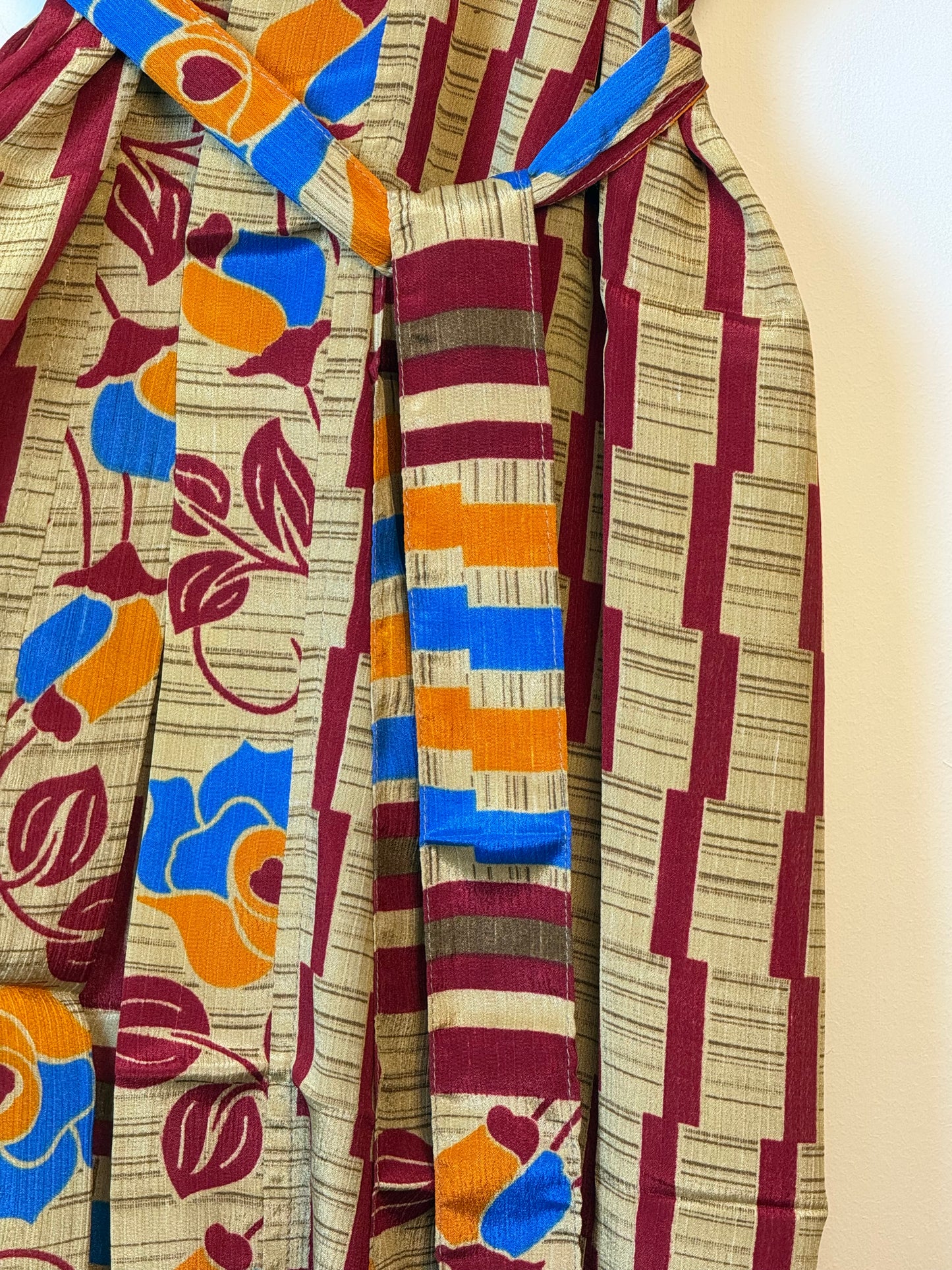 Vintage Saree Silk Kimono / Duster - Long