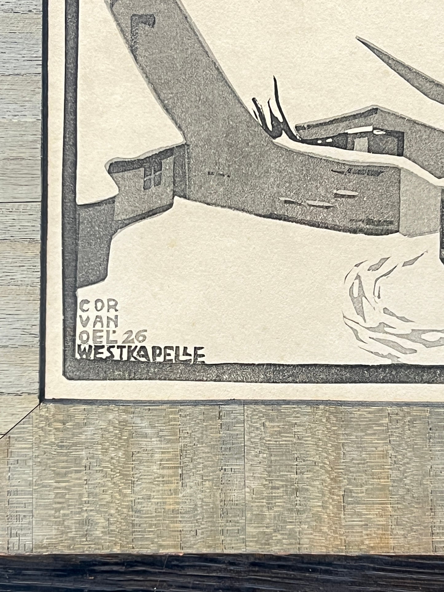 Woodblock & Aquatint Print WESTKAPELLE 1926 | Cornelis van Oel (Dutch 1899-1979)