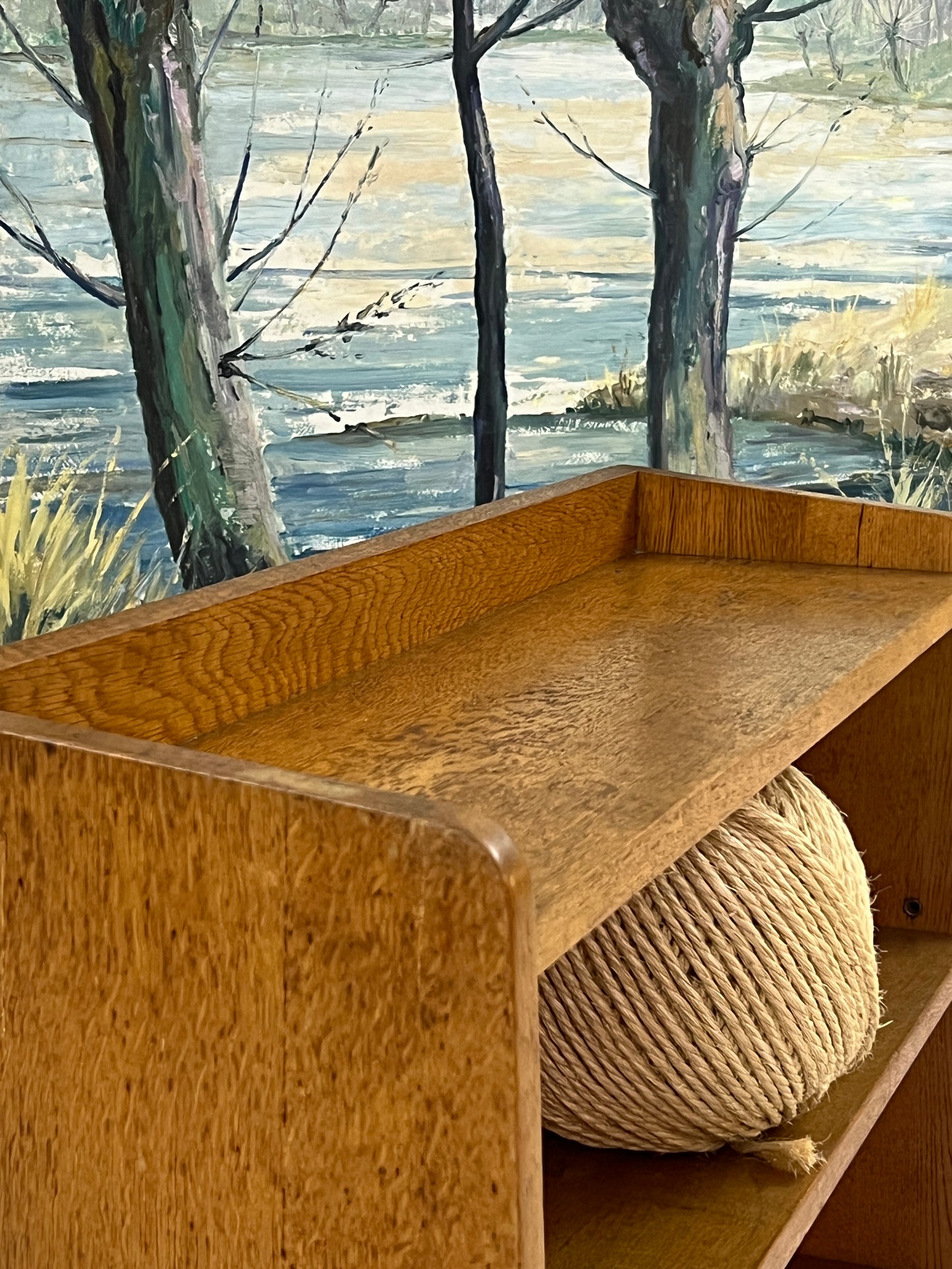 A 1950's Oak Open Bookcase