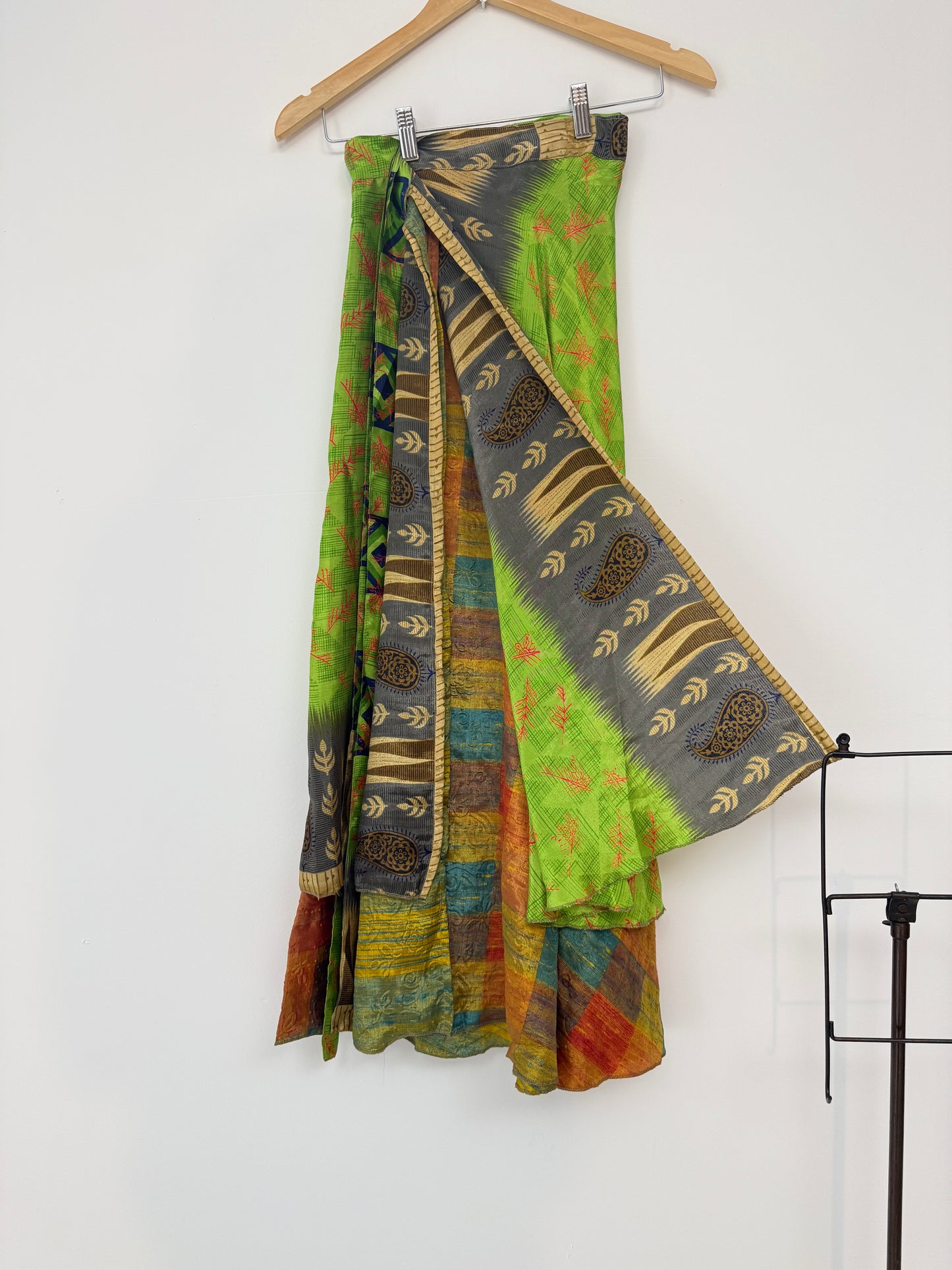 Vintage Saree Silk Wrap Skirt