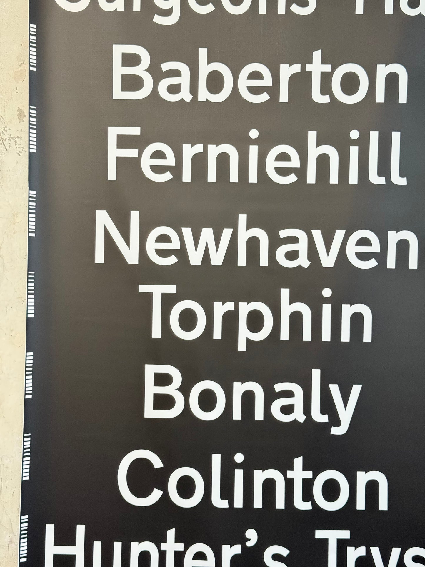 Edinburgh Destination Bus Blind - Crewe Toll to Silverknowes