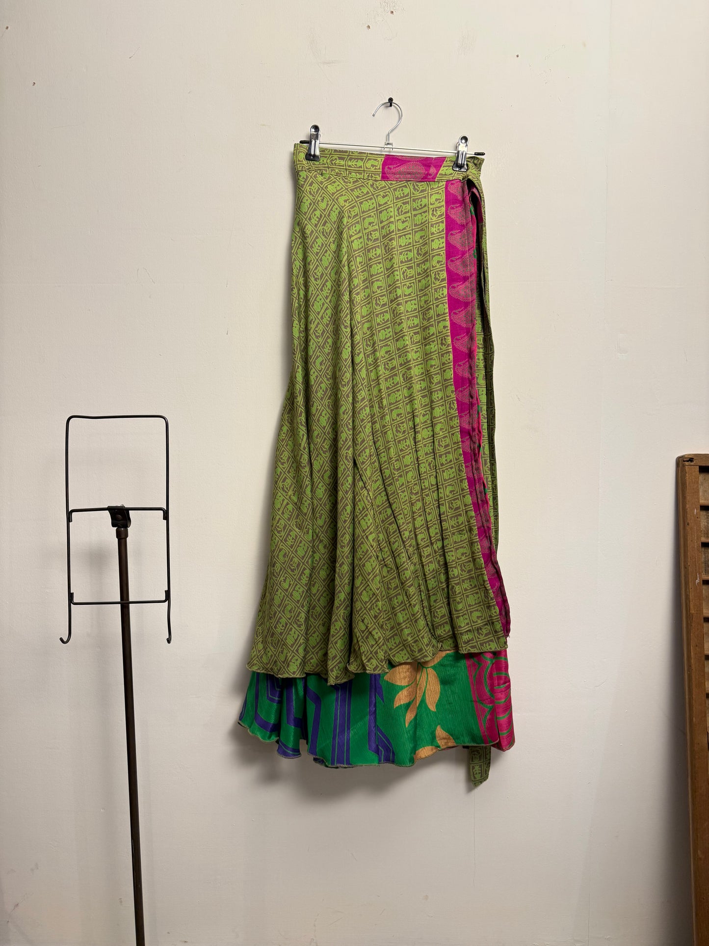 Vintage Saree Silk Wrap Skirt