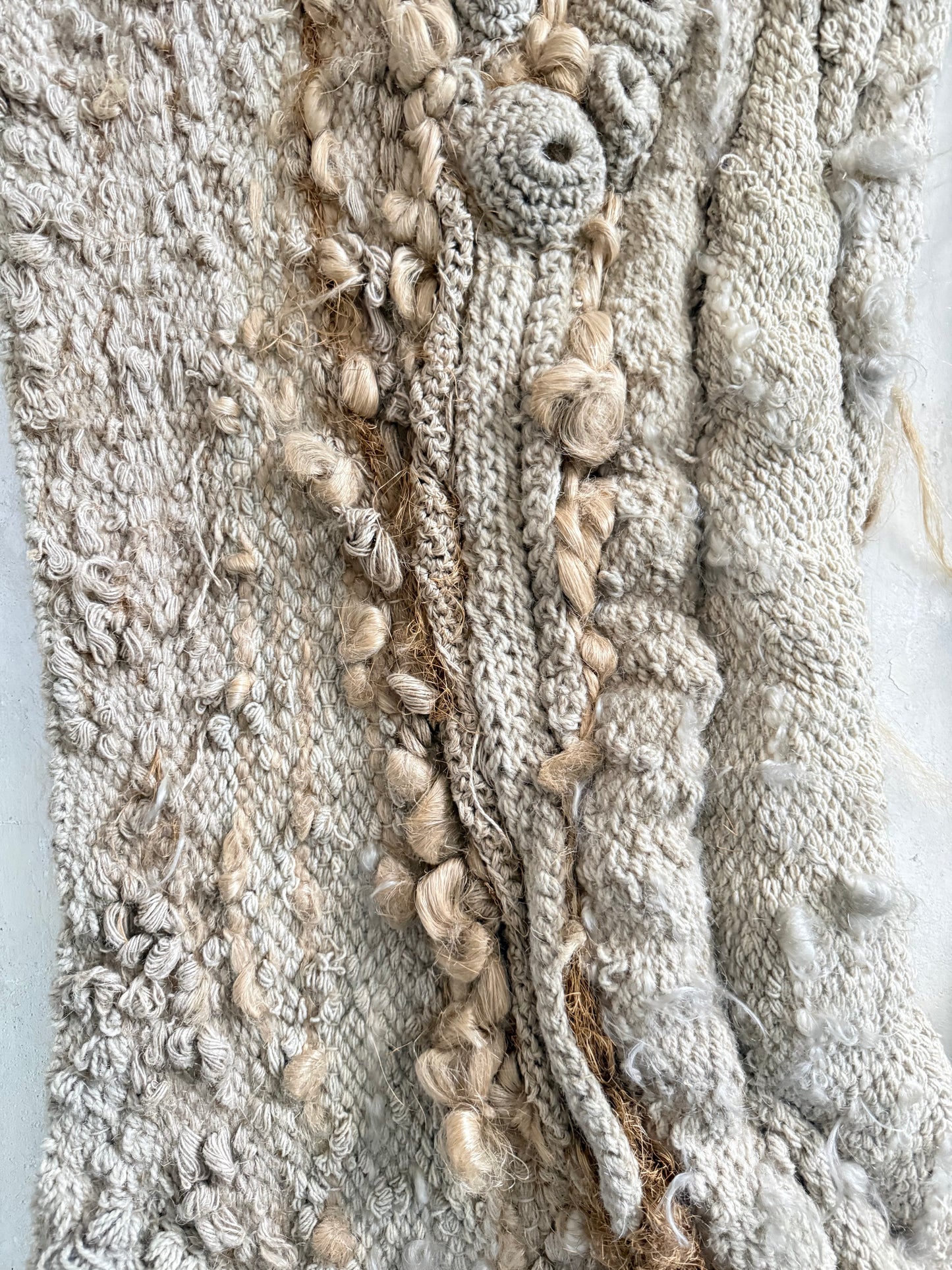 Ellen Lenvik (Oslo) 'Growth' Jute & Wool Textile Art