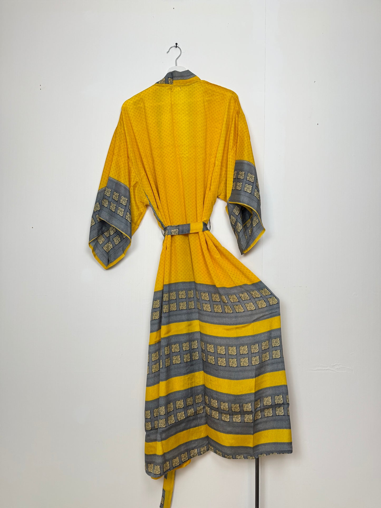 Vintage Saree Silk Kimono / Duster - Long