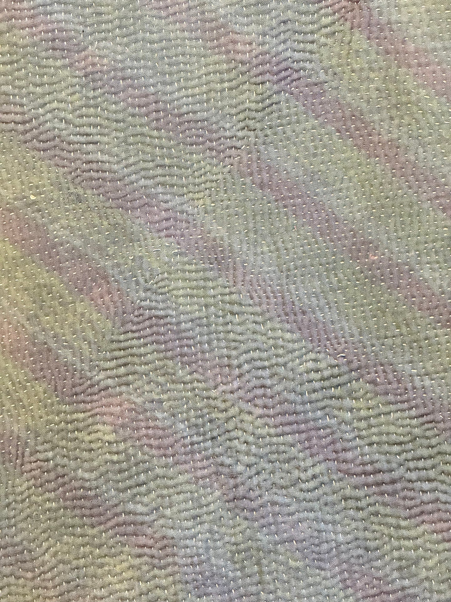 A Finestitch Indigo Kantha Quilt with Indigo over-print.