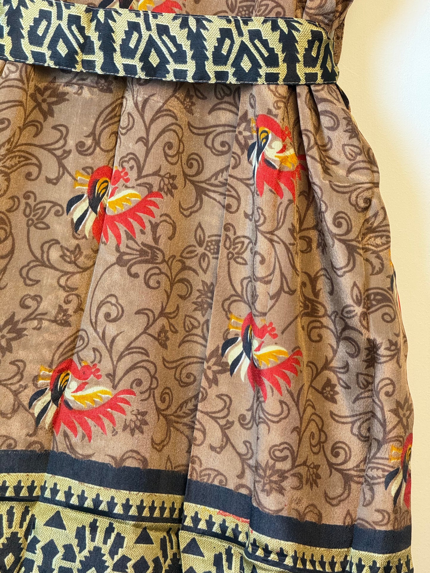 Vintage Saree Silk Kimono / Duster - Long