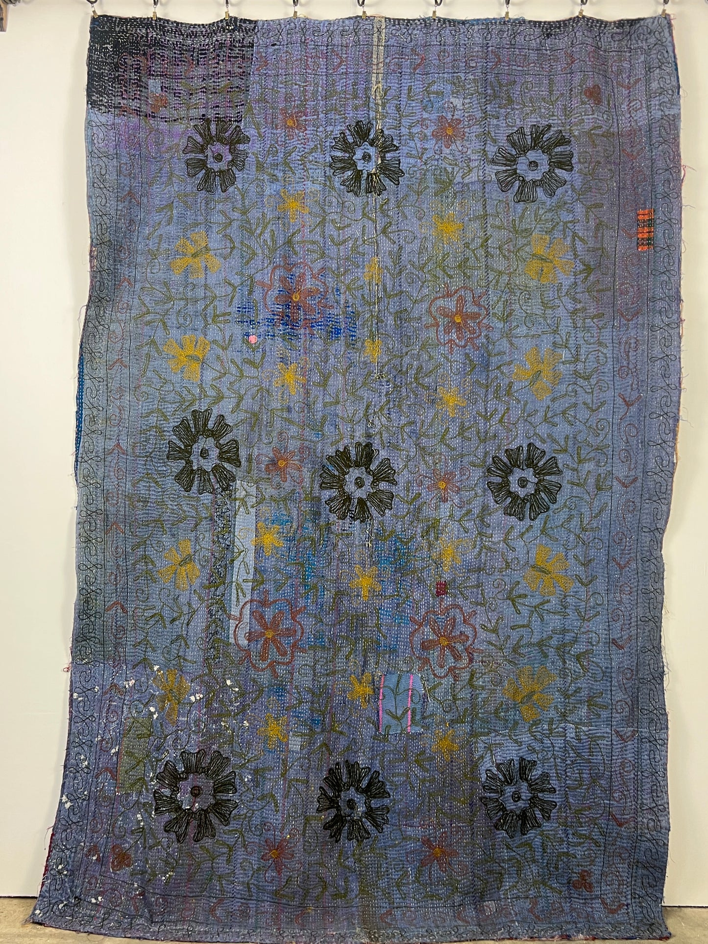 Vintage Kantha Suzani Quilt