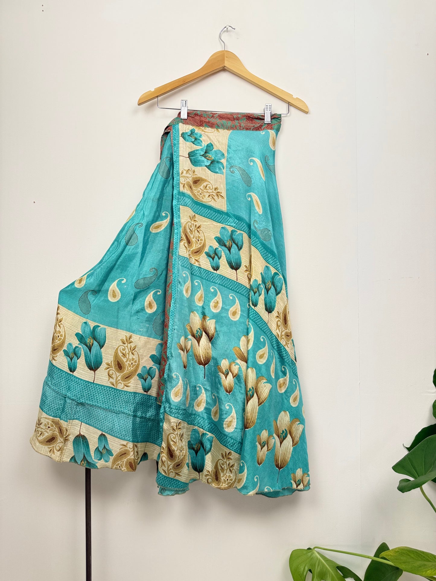 Vintage Saree Silk Wrap Skirt