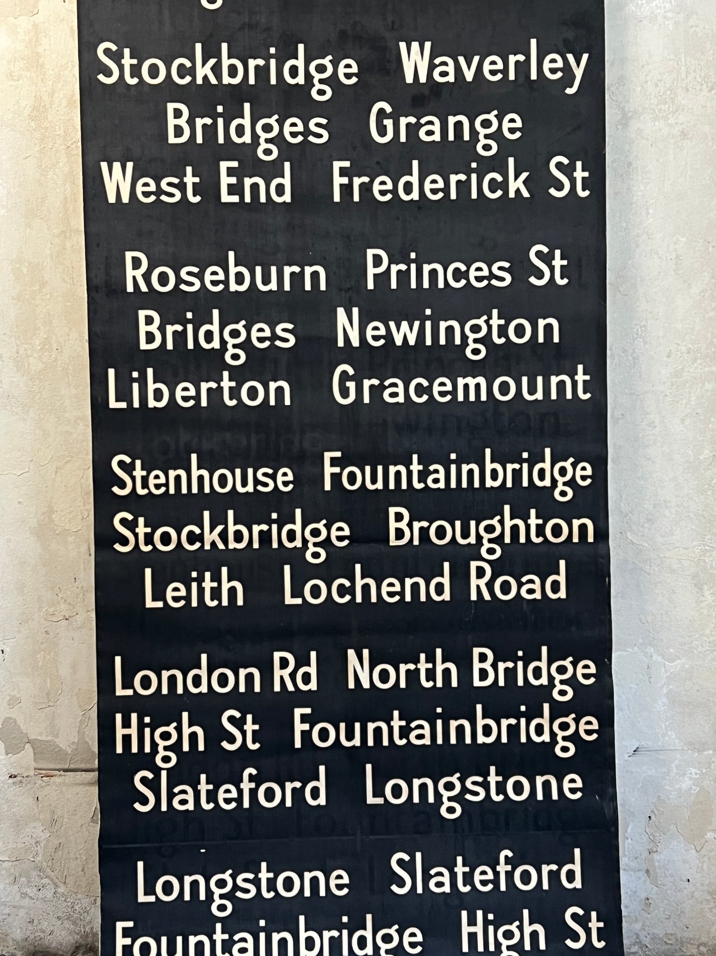 Edinburgh Destination Bus Blind