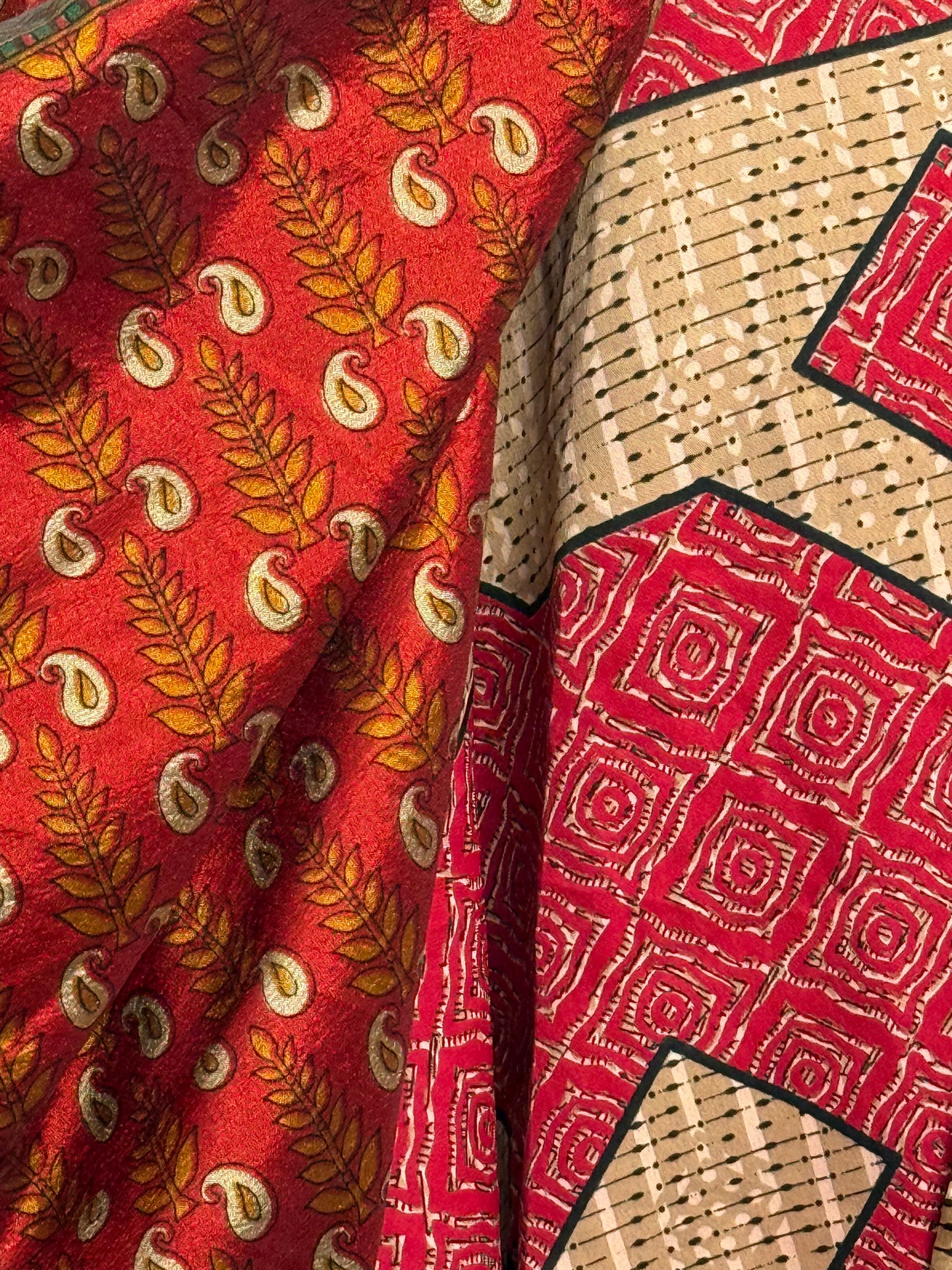 Vintage Saree Silk Wrap Skirt