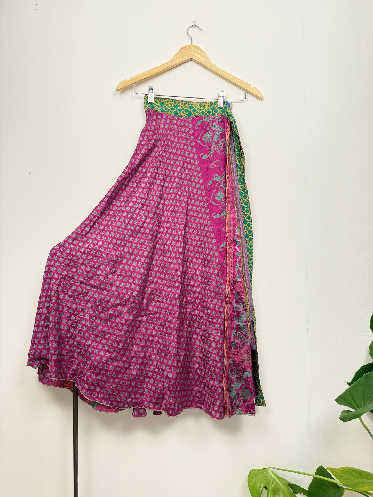 Vintage Saree Silk Wrap Skirt