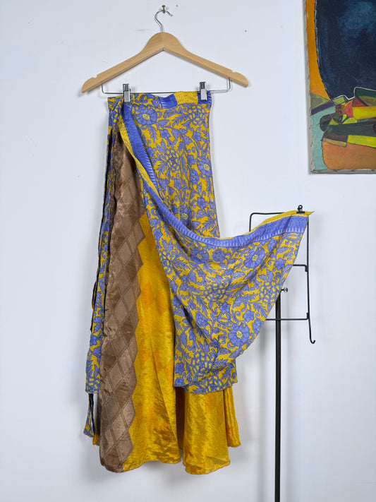 Vintage Saree Silk Wrap Skirt