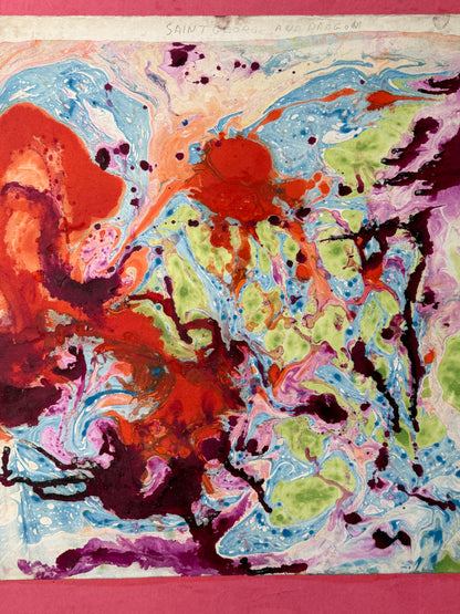 Marbled Abstract George & Dragon - Patricia Arnett NDD DFA | English, 1923-2022