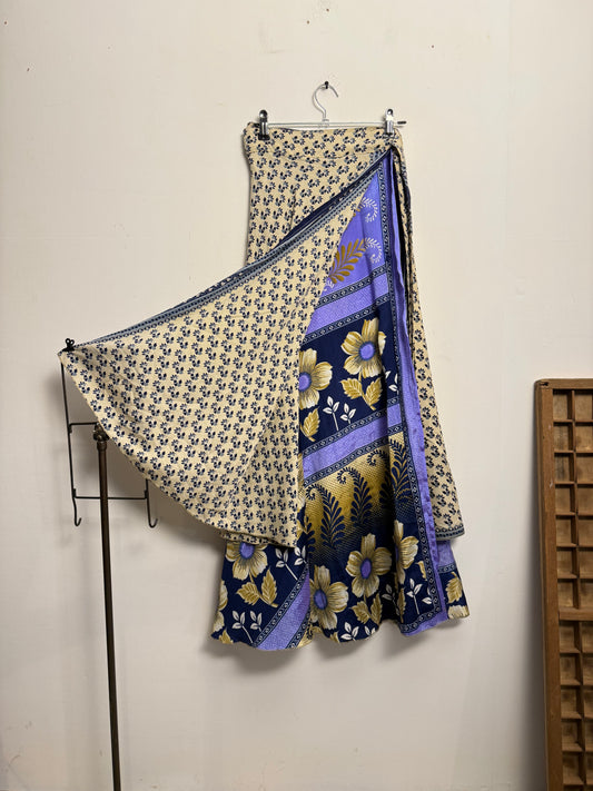 Vintage Saree Silk Wrap Skirt