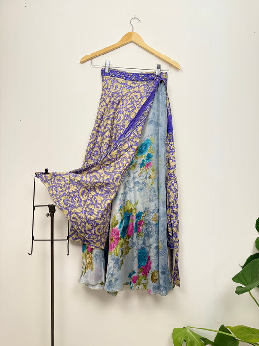 Vintage Saree Silk Wrap Skirt