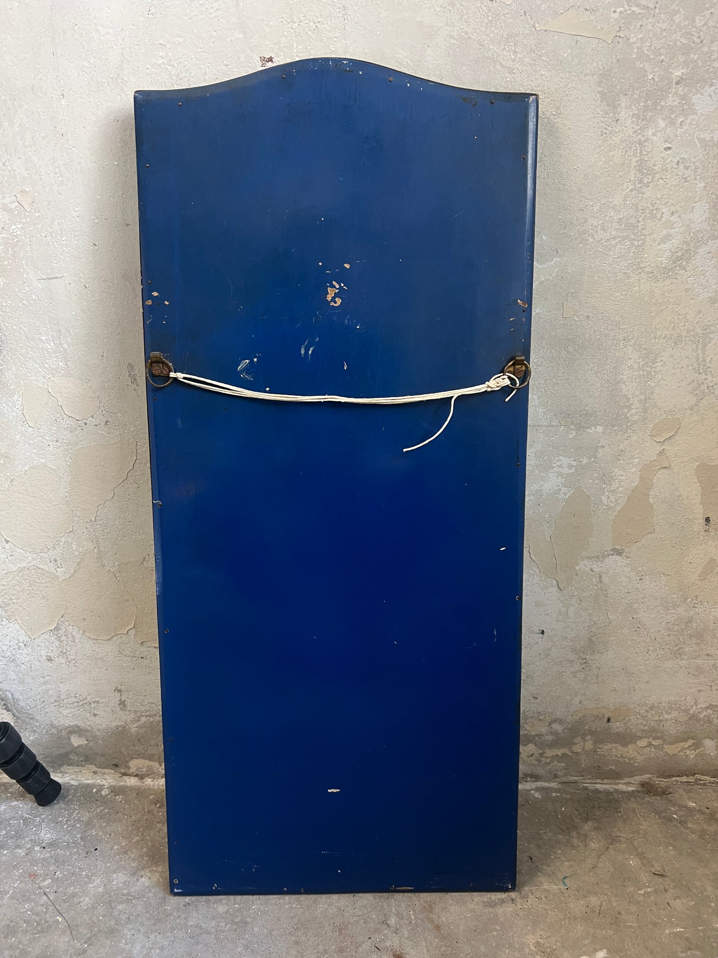Early 20thC Blue Lacquered Chinoiserie Mirror