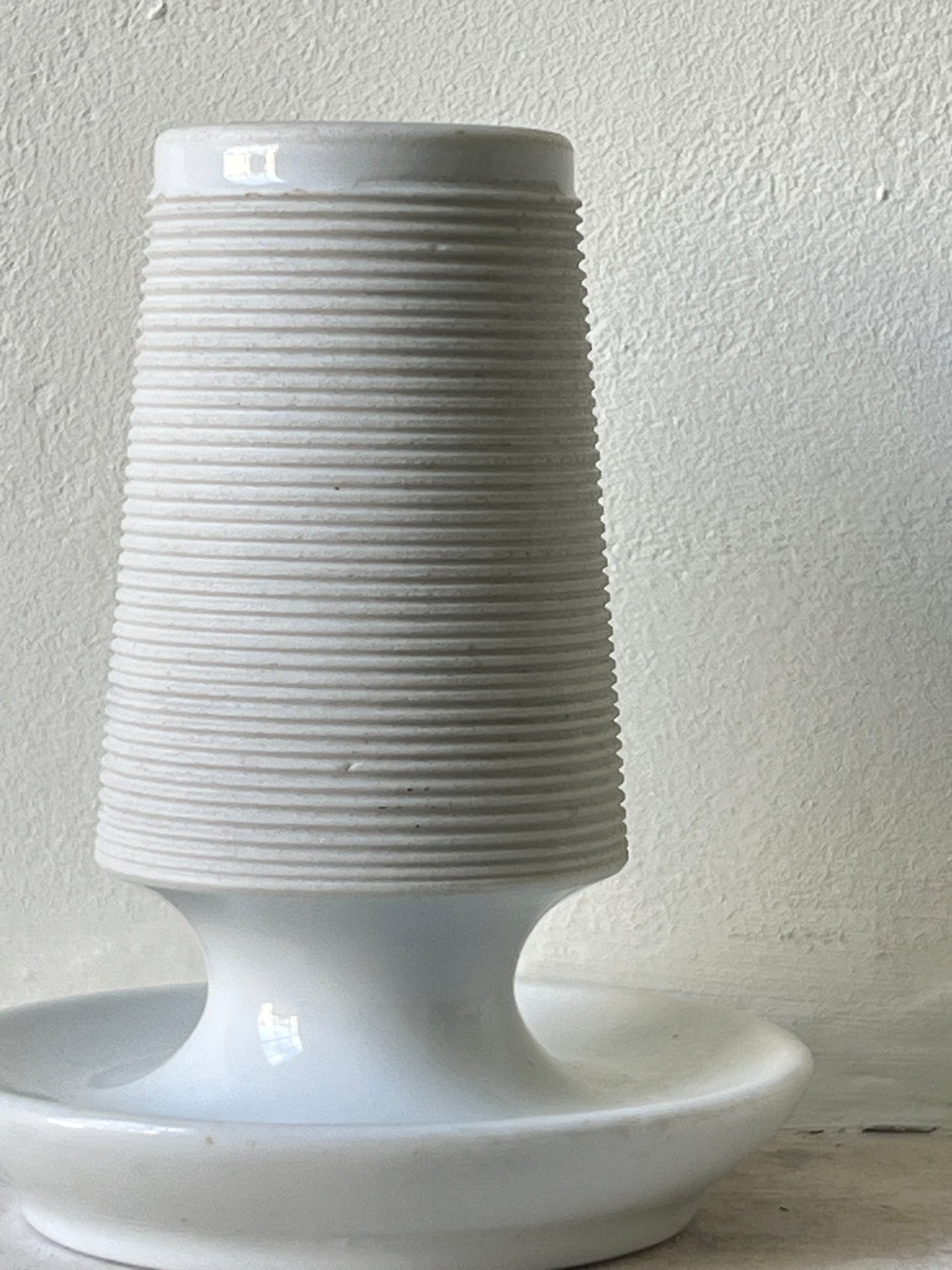 Large 1920's French White Match Holder Striker