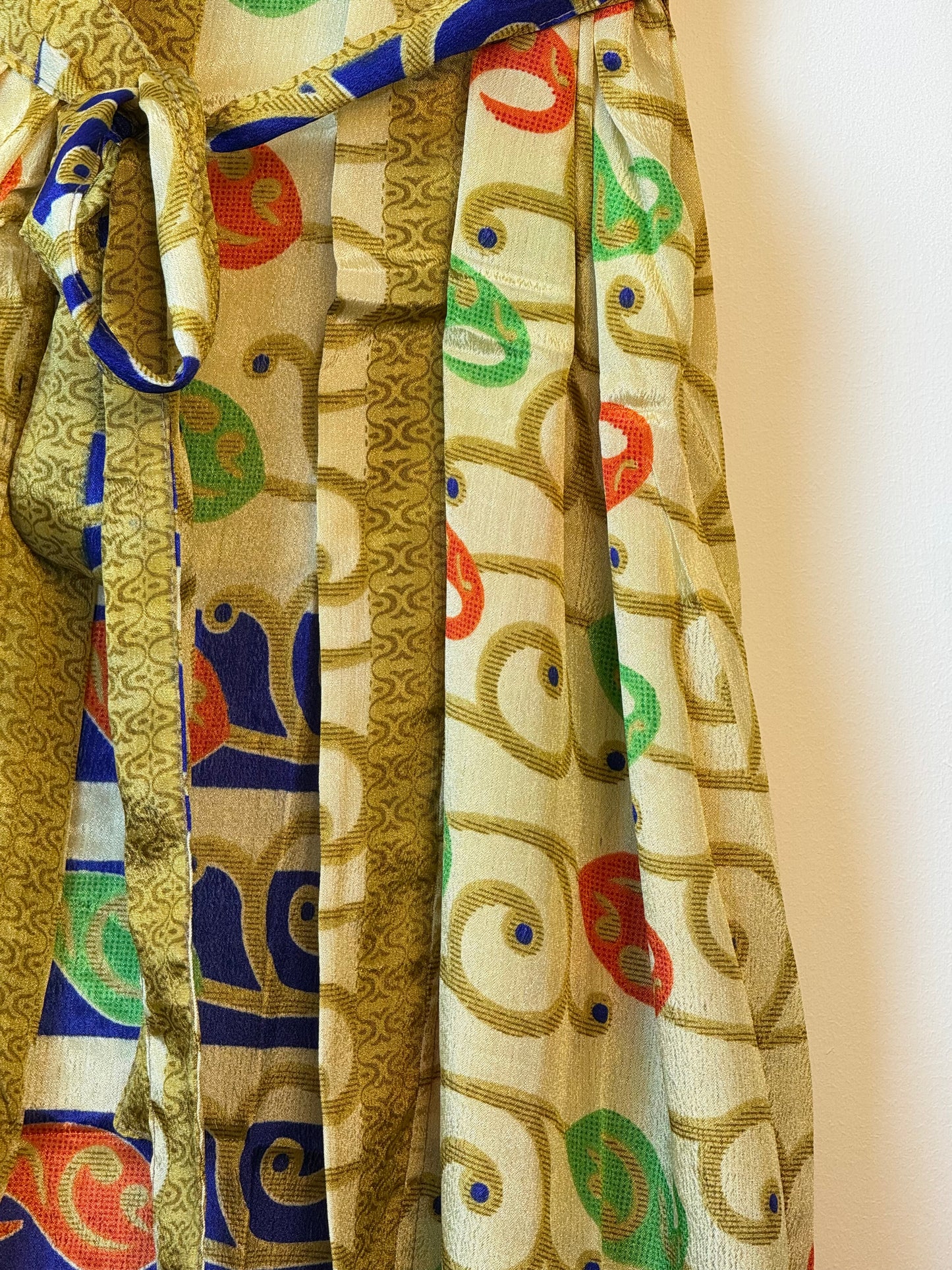 Vintage Saree Silk Kimono / Duster - Long