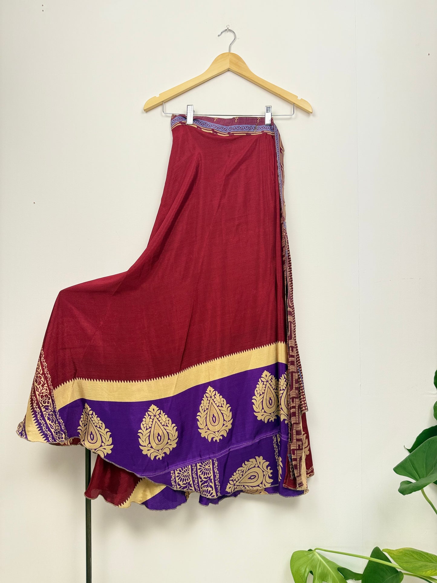 Vintage Saree Silk Wrap Skirt