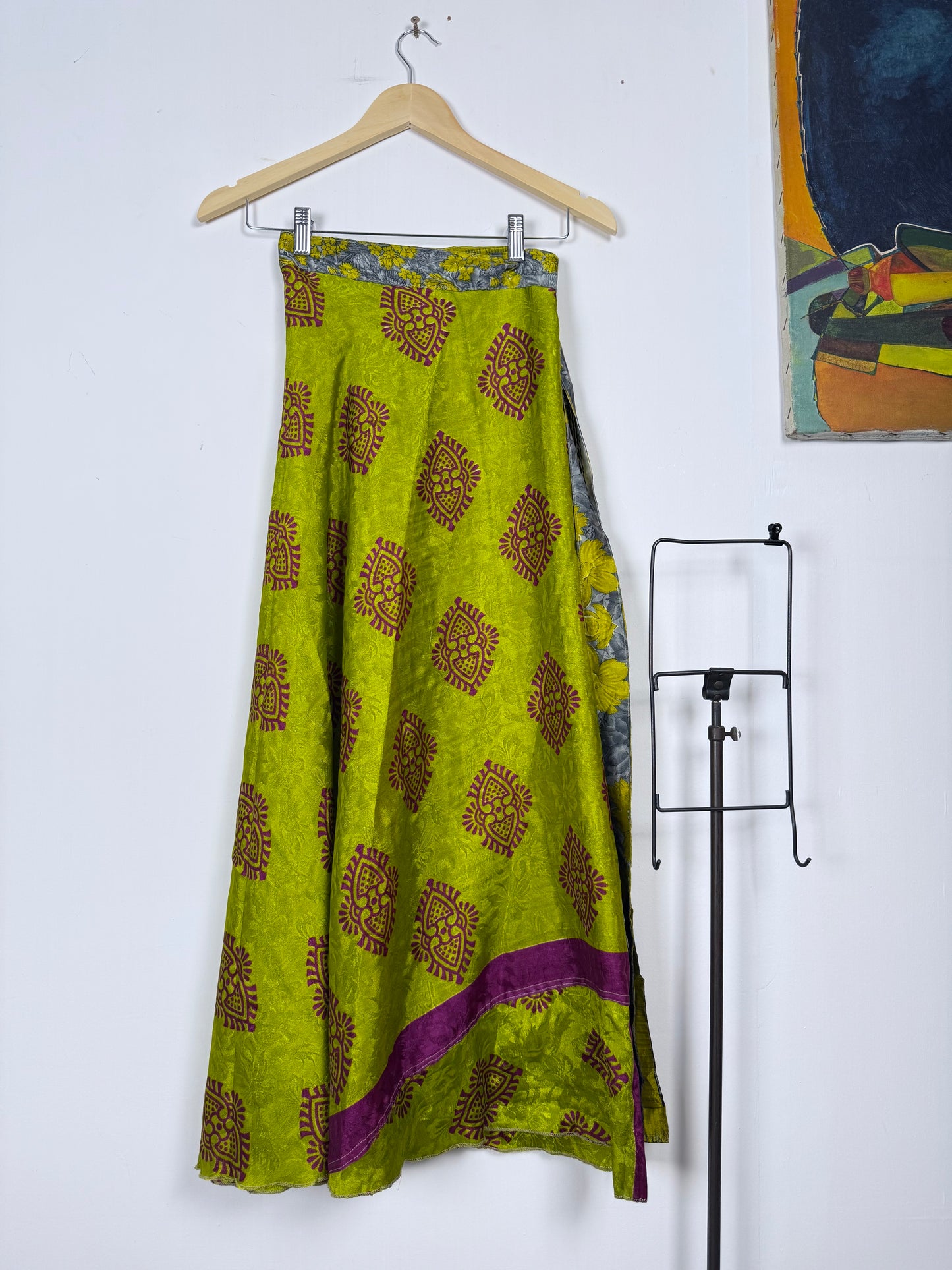 Vintage Saree Silk Wrap Skirt