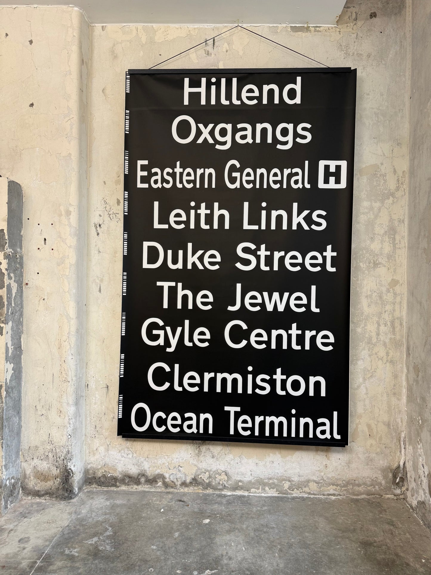 Edinburgh Destination Bus Blind - Hillend to Ocean Terminal