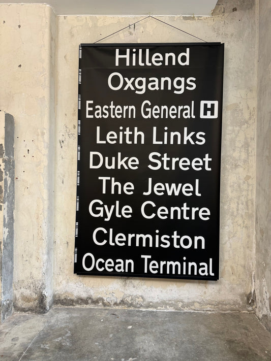 Edinburgh Destination Bus Blind - Hillend to Ocean Terminal