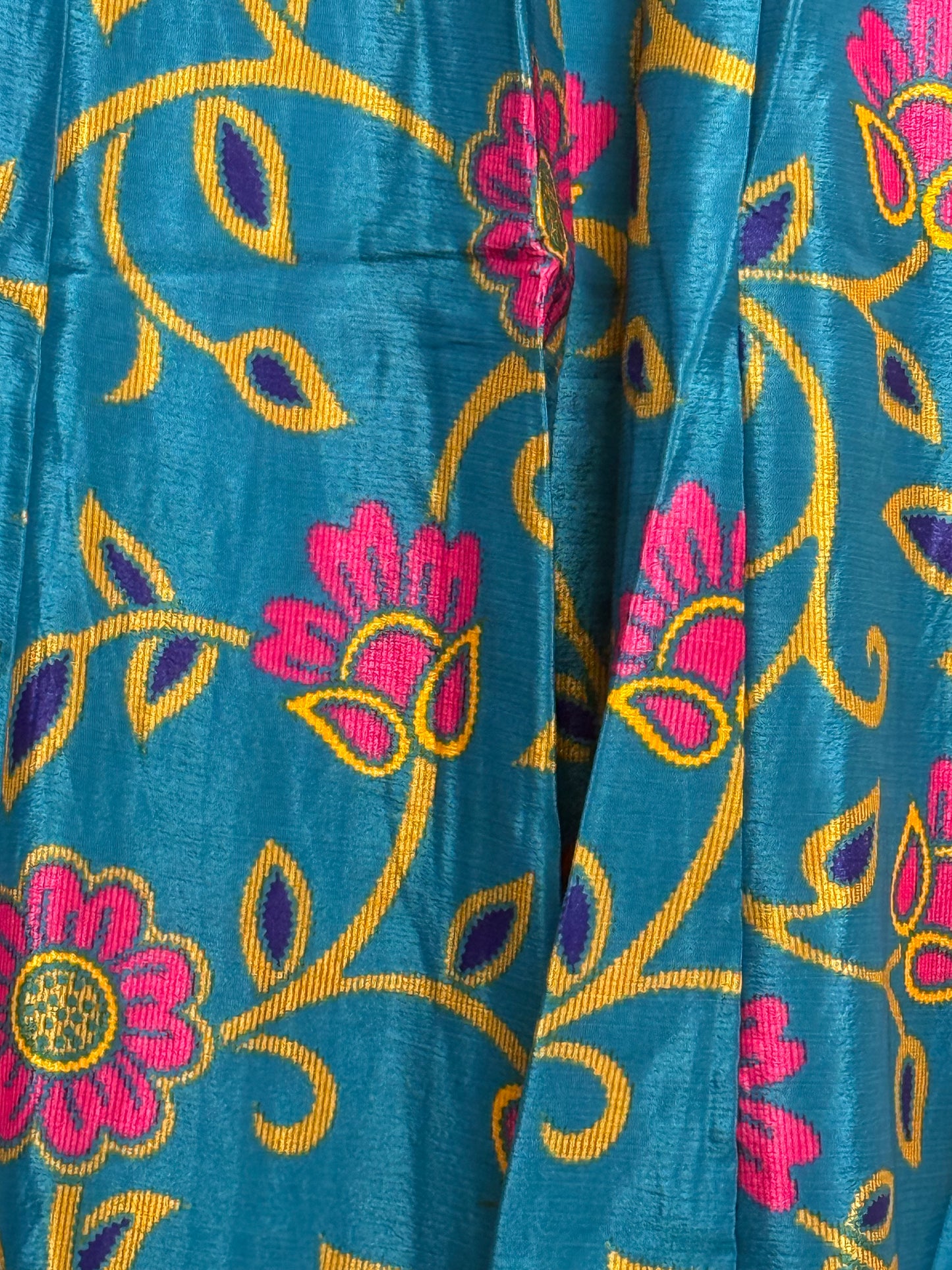 Vintage Saree Silk Pleated Skirt
