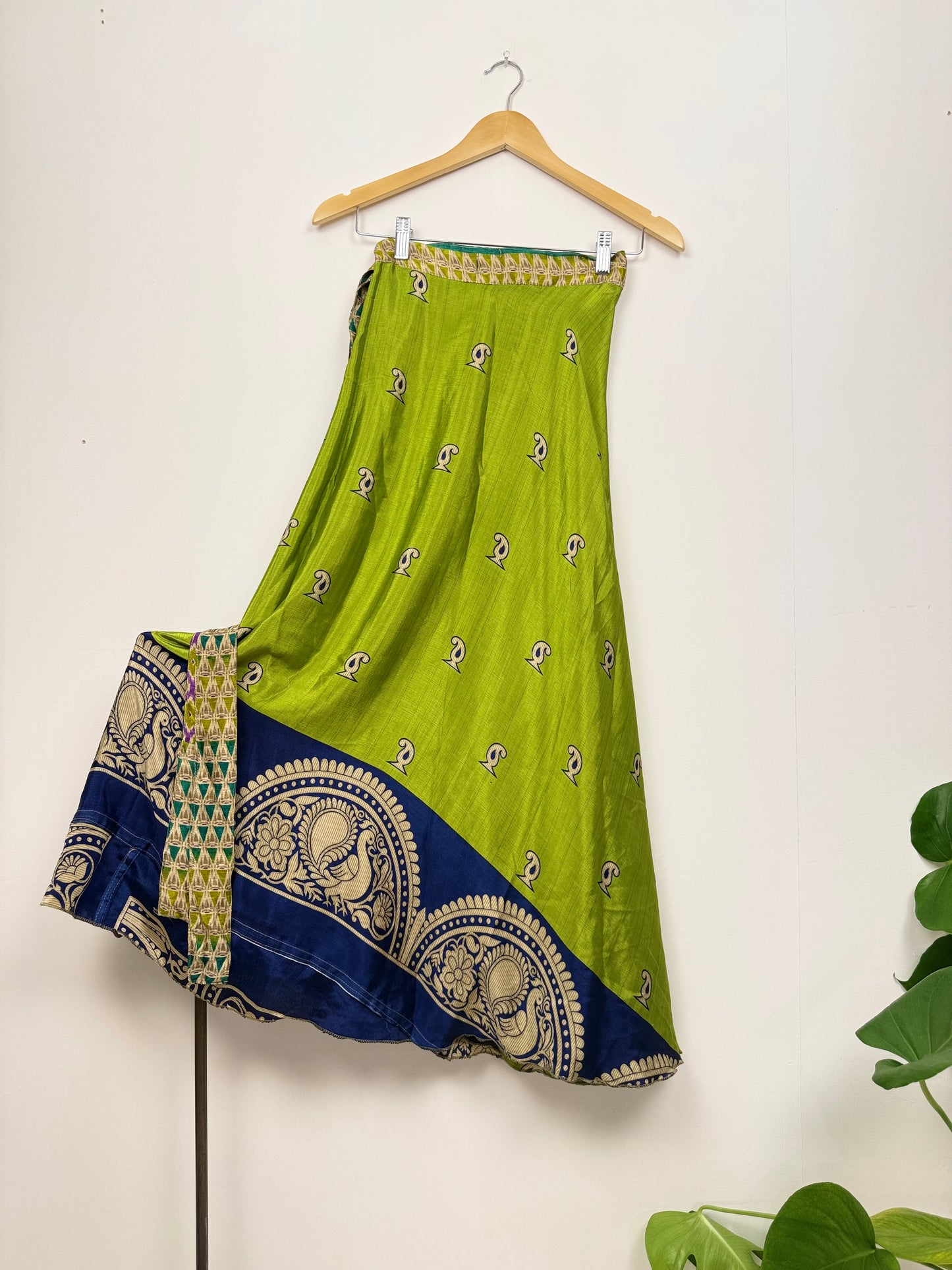 Vintage Saree Silk Wrap Skirt