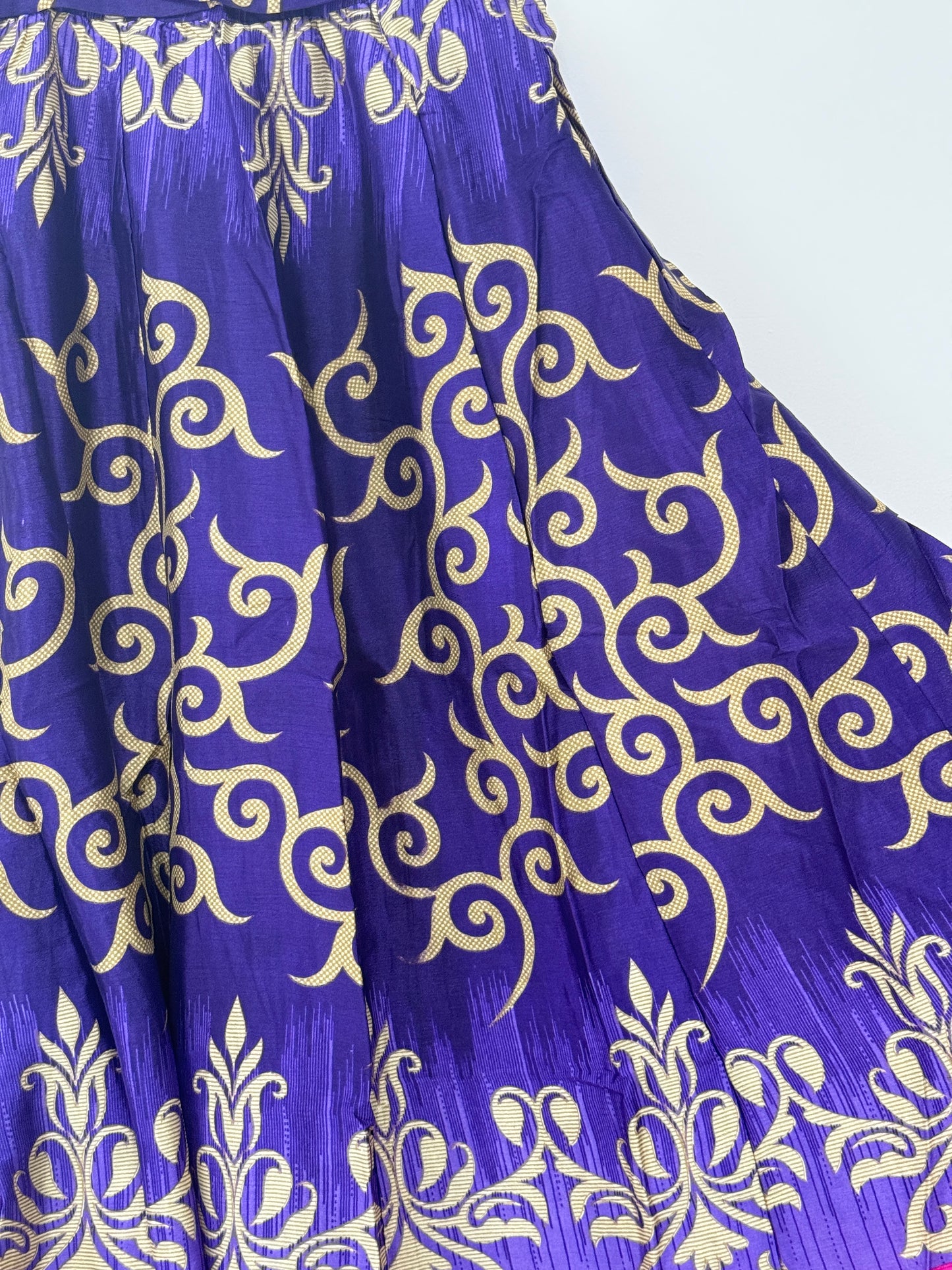Vintage Saree Silk Pleated Skirt