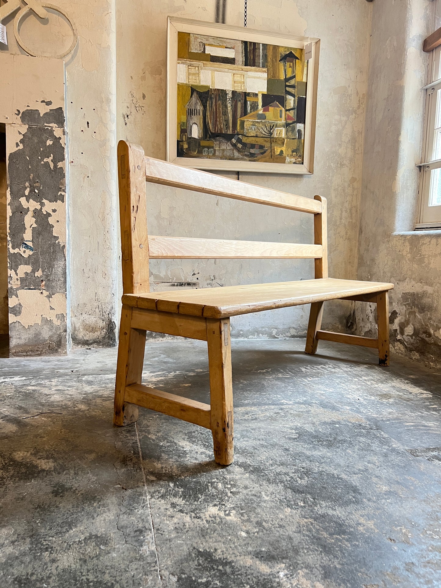 Late 19thC Pine Bench