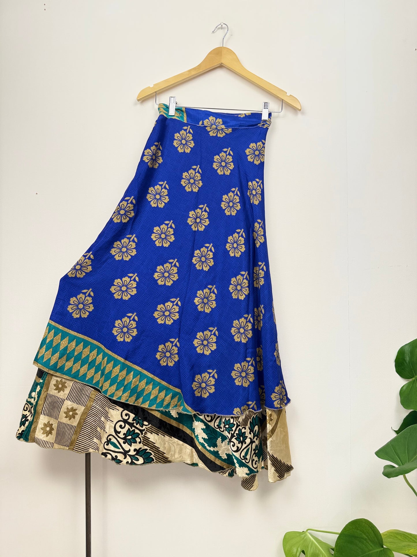 Vintage Saree Silk Wrap Skirt
